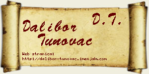 Dalibor Tunovac vizit kartica